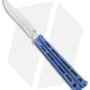 Hom Design Chimera Premium Balisong Knife Blue Ti/CF (4.75 Satin) -eos || Kershaw || Spyderco Shop Hom Designs Chimera Premium Butterfly Knife Blue Ano Satin BHQ 100559 jr