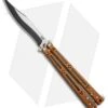 Hom Design Basilisk-R Balisong Butterfly Knife Orange CF (4.6" 2-Tone Acid) #3 -eos || Kershaw || Spyderco Shop Horn Design Basilisk R Butterfly Orange CF TT Acid 3 BHQ 71202 jr