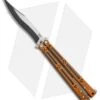 Hom Design Basilisk-R Balisong Butterfly Knife Orange CF (4.6" 2-Tone Acid) #4 -eos || Kershaw || Spyderco Shop Horn Design Basilisk R Butterfly Orange CF TT Acid 4 BHQ 71203 jr