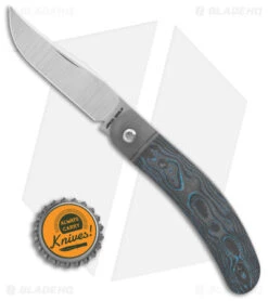 Jack Wolf Knives Javelina Jack Knife Fat Carbon CC Brittany Blue (2.83" Satin) -eos || Kershaw || Spyderco Shop Jack Wolf Knives Javelina Jack SLK CC Brittany Blue 2in Satin BHQ 180464 td size
