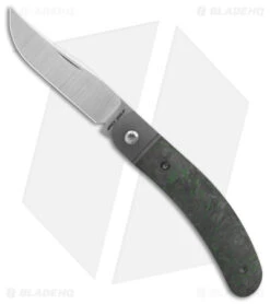 Jack Wolf Knives Javelina Jack Knife Fat Carbon Dark Matter Green (2.83" Satin)