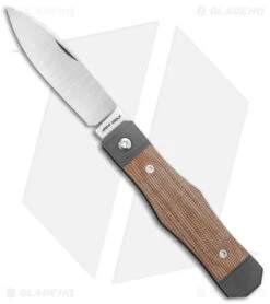 Jack Wolf Knives Vampire Jack Slip Joint Knife Natural Micarta (3" Satin)