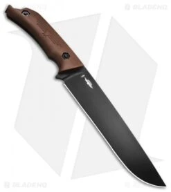 Ka-Bar Camp Turok Fixed Blade Knife Brown Ultramid (8" Black) -eos || Kershaw || Spyderco Shop Ka Bar Camp Turok Fixed Blade Knife Brown Ultramid 8in Black BHQ 137379 td side