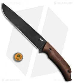 Ka-Bar Camp Turok Fixed Blade Knife Brown Ultramid (8" Black) -eos || Kershaw || Spyderco Shop Ka Bar Camp Turok Fixed Blade Knife Brown Ultramid 8in Black BHQ 137379 td size
