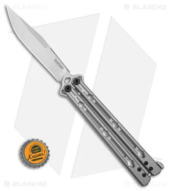 Kershaw Lucha Balisong Butterfly Knife Stainless Steel (4.5" Stonewash) 5150 -eos || Kershaw || Spyderco Shop Kershaw Lucha Balisong Butterfly Knife Stainless Steel 4in SW BHQ 105983 td size