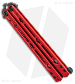 Kershaw Lucha Balisong Butterfly Knife Red (4.5" Blackwash) 5150RDBW -eos || Kershaw || Spyderco Shop Kershaw Lucha Balisong Butterfly Red Blackwash 5150RDBW BHQ 117070 jr side