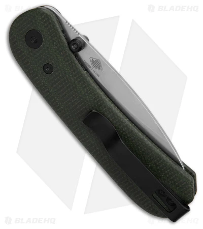 KNAFS Lander Knife Contoured Green Micarta (2.75" 14C28N Stonewash) 5 KNAFS Lander Knife Contoured Green Micarta (2.75" 14C28N Stonewash) - Image 3