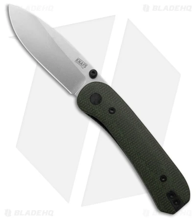 KNAFS Lander Knife Contoured Green Micarta (2.75" 14C28N Stonewash) 3 KNAFS Lander Knife Contoured Green Micarta (2.75" 14C28N Stonewash)
