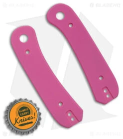 KNAFS Lander Knife Scales Pink G-10 -eos || Kershaw || Spyderco Shop Knafs Co Lander Scales Pink G10 BHQ 176587 td size