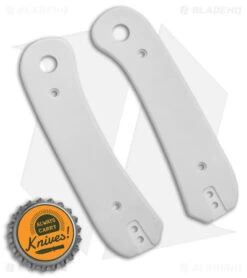 KNAFS Lander Knife Scales White G-10 -eos || Kershaw || Spyderco Shop Knafs Co Lander Scales White G10 BHQ 176039 td size
