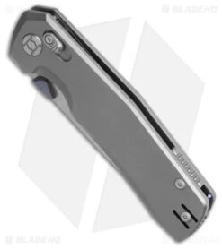 Kunwu Knives X-TAO Elmax Button Lock Knife - Gray Titanium -eos || Kershaw || Spyderco Shop Kunwu Knives X TAO Titanium BHQ 180023 side kc