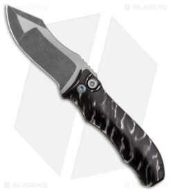 Landau Knives Prototype Saoirse Button Lock Knife Black Stripe (3.25" Two Tone)