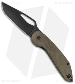 Luft Concepts Avant Liner Lock Knife Green Micarta (3" Black PVD)