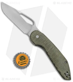 Luft Concepts Avant Liner Lock Knife Black Micarta (3" Satin) -eos || Kershaw || Spyderco Shop Luft Concepts Avant Green Micarta Satin BHQ 147316 jr bottlecap
