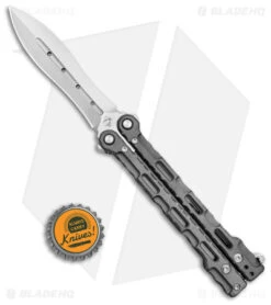 Mantis Mothra Dagger Balisong Butterfly Knife Titanium (4.5" Satin) -eos || Kershaw || Spyderco Shop Mantis Bali Song Monthra Dark Gray Dagger Satin BHQ 147753 jr bottlecap