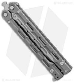 Mantis Mothra Dagger Balisong Butterfly Knife Titanium (4.5" Satin) -eos || Kershaw || Spyderco Shop Mantis Bali Song Monthra Dark Gray Dagger Satin BHQ 147753 jr spine