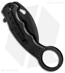 Mantis Karambit Spring Assisted Knife Black G-10 (2.75" Black) -eos || Kershaw || Spyderco Shop Mantis Karambit SA Black G 10 Black MANMK5 BHQ 56615 jr side