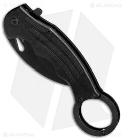 Mantis Karambit Spring Assisted Knife Black G-10 (2.75" Black) -eos || Kershaw || Spyderco Shop Mantis Karambit SA Black G 10 Black MANMK5 BHQ 56615 jr spine