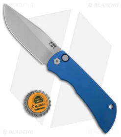 McNees Knives MAC2 AutoMac Knife Blue Aluminum (3.5" Stonewash MagnaCut) -eos || Kershaw || Spyderco Shop McKnees Knives MAC2 Auto Blue MagnaCut BHQ 176219 jr bottlecap