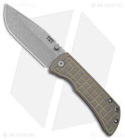 McNees Knives MAC2-3.5 Green Frame Lock Knife Frag (3.5" Matte SW) MagnaCut