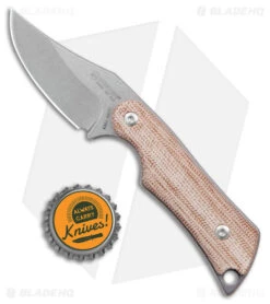 Mercury Kali Clip Point Mini Fixed Blade Knife Natural Micarta (2.25" SW) -eos || Kershaw || Spyderco Shop Mercury Kali CP Mini Fixed Blade Natural Micarta SW BHQ 179589 jr bottlecap