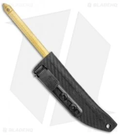 Microtech TAC-P Gold Tactical Spike 112-1TINS -eos || Kershaw || Spyderco Shop Microtech TAC P Gold Tactical Spike 112 1 TINS BHQ 135910 jr sheath