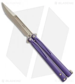 Microtech Tachyon III Balisong Butterfly Purple (4.5" Bronze) 173-13PU
