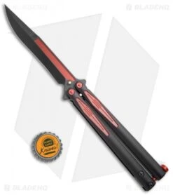 Microtech Tachyon III Balisong Butterfly Knife (4.5" Black/Red) 173-1BW -eos || Kershaw || Spyderco Shop Microtech Tachyon III Balisong Butterfly Black Red 173 1BW BHQ 68860 jr bottlecap