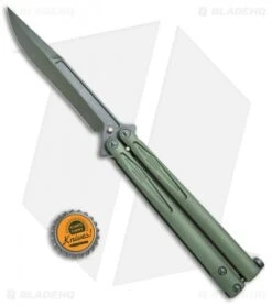 Microtech Tachyon III Balisong Butterfly OD Green (4.5" OD Green) 173-1GR -eos || Kershaw || Spyderco Shop Microtech Tachyon III Balisong Butterfly OD Green OD Green 173 1GR BHQ 75223 jr bottlecap