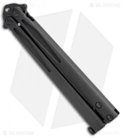 Microtech Tachyon III Balisong Butterfly Knife Tactical (4.5" Black Serr) 173-2T -eos || Kershaw || Spyderco Shop Microtech Tachyon III Balisong Butterfly Tactical Black Serr 173 2T BHQ 76598 jr spine