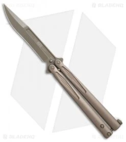 Microtech Tachyon III Balisong Butterfly Knife Tan (4.5" Tan) 173-1TN