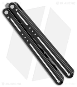 Nabalis The Morse Butterfly Balisong Trainer Black Aluminum (3.75" Steel) -eos || Kershaw || Spyderco Shop Nabalis The Morse Butterfly Balisong Trainer Black Aluminum Steel BHQ 175008 jr side