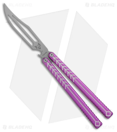 Nabalis + Will Hirsch The Vulp Butterfly Balisong Trainer Purple Al (4.4" BB) 3 Nabalis + Will Hirsch The Vulp Butterfly Balisong Trainer Purple Al (4.4" BB)