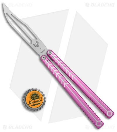 Nabalis + Will Hirsch The Vulp Butterfly Balisong Trainer Pink Al (4.4" BB) 7 Nabalis + Will Hirsch The Vulp Butterfly Balisong Trainer Pink Al (4.4" BB) - Image 5