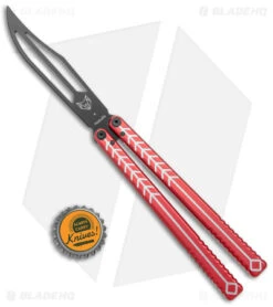 Nabalis + Will Hirsch The Vulp Butterfly Balisong Trainer Red (4.4" Black) -eos || Kershaw || Spyderco Shop Nabalis Will Hirsch The Vulp Butterfly Balisong Trainer Red Black BHQ 175006 jr bottlecap
