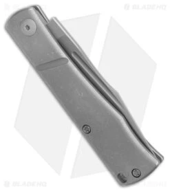 NotoriousEDC Kingpin Slip Joint Knife Titanium (2.8" Stonewash) -eos || Kershaw || Spyderco Shop NotoriousEDC Kingpin SJ Knife Full Ti Dark SW BHQ 179184 jr side