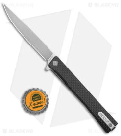 Ocaso Solstice Liner Lock Knife Carbon Fiber (3.5" Satin) -eos || Kershaw || Spyderco Shop Ocaso Solstice CF Satin BHQ 178302 jr bottlecap