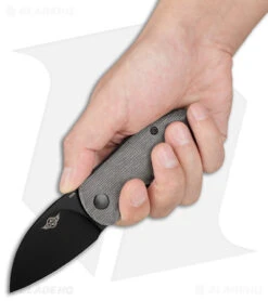 Olight Oknife Parrot Liner Lock Knife Black Micarta (2.6" Black) -eos || Kershaw || Spyderco Shop Olight Oknife Parrot Black BHQ 165111 jr size