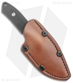 Pro-Tech George SBR Fixed Blade Knife Black G-10 (3.25" Satin) Leather Sheath -eos || Kershaw || Spyderco Shop Pro Tech George SBR Fixed Blade Black G 10 Satin BHQ 126221 jr sheath
