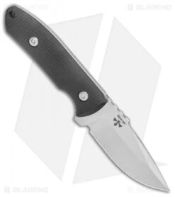 Pro-Tech George SBR Fixed Blade Knife Black G-10 (3.25" Satin) Leather Sheath -eos || Kershaw || Spyderco Shop Pro Tech George SBR Fixed Blade Black G 10 Satin BHQ 126221 jr spine