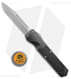 Prometheus Design Audax OTF Automatic Knife Dark Gray (3.5" Bead Blast) -eos || Kershaw || Spyderco Shop Prometheus Design Audax OTF Auto Dark Gray BB BHQ 180074 jr bottlecap