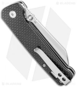 QSP Penguin Liner Lock Knife Black G-10/Carbon Fiber (3.12" Satin D2) -eos || Kershaw || Spyderco Shop QSP Knife Penguin LL CF Overlay G 10 Satin QS130 E BHQ 120235 jr side