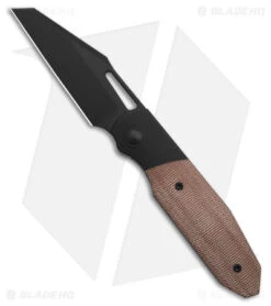 Renegade Provisions G.O.M. Frame Lock Knife Ti/Brown Micarta (3.25" Black SW)
