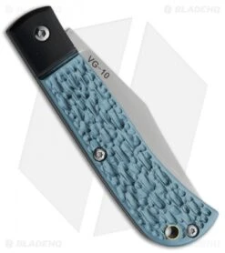 Rough Ryder Slip Joint Knife Blue / Black Aluminum (3" Satin) -eos || Kershaw || Spyderco Shop Rough Ryder Aluminum SJ Blue BHQ 117195 jr side