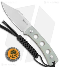 SENCUT Waxahachie Fixed Blade Knife Natural G-10 (3.7" Satin) SA11B -eos || Kershaw || Spyderco Shop Sencut Waxahachie Fixed Blade Natural G 10 Satin BHQ 164927 jr bottlecap