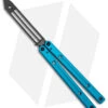 Squid Industries Inked Squidtrainer V3.5 Butterfly Trainer Teal (4.5" Black) -eos || Kershaw || Spyderco Shop Squid Industries Inked Squidtrainer V3.5 Butterfly Trainer Teal Black BHQ 145418 jr