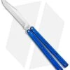Squid Industries Krake Raken V2.5 Bowie Balisong Knife Blue (4.5" Satin) -eos || Kershaw || Spyderco Shop Squid Industries Krake Raken Bowie Balisong Blue Satin BHQ 115305 jr
