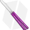 Squid Industries Krake Raken Bowie V2.5 Balisong Knife D/T Purple (4.5" Satin) -eos || Kershaw || Spyderco Shop Squid Industries Krake Raken Bowie V2.5 Balisong Purple Dual Tone Satin BHQ 180382 jr
