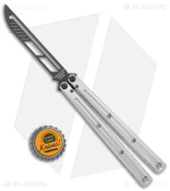 Squid Industries Krake Raken Butterfly Balisong Trainer V2.5 Silver (Inked) -eos || Kershaw || Spyderco Shop Squid Industries Krake Raken Butterfly Balisong Trainer V2.5 Inked Silver Black BHQ 175170 jr bottlecap