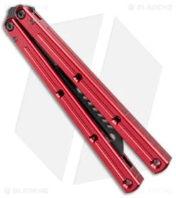 Squid Industries Krake Raken V2.5 Balisong Trainer Inked Red (4.4" Black) 7 Squid Industries Krake Raken V2.5 Balisong Trainer Inked Red (4.4" Black) -eos || Kershaw || Spyderco Shop Squid Industries Krake Raken Butterfly Trainer V2.5 Red Black BHQ 113876 jr spine